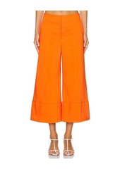 Alice + Olivia Andra High Rise Wide Leg Cropped Cuff Pant