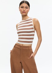 alice + olivia ANDRE FITTED CROPPED TANK