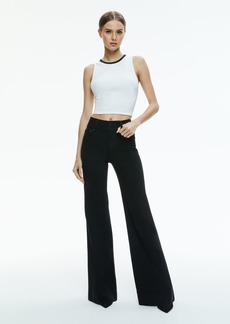 alice + olivia ANDRE FITTED CROPPED TANK
