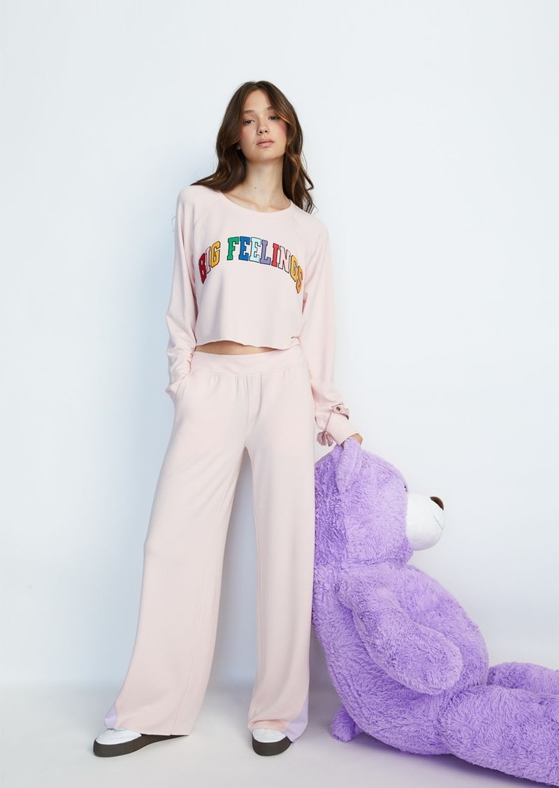 alice + olivia A+O X BIG FEELINGS KELSEY CROPPED CREWNECK