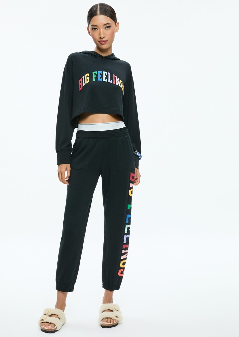 alice + olivia A+O X BIG FEELINGS TAI CROPPED HOODIE