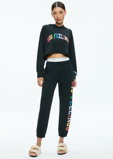 alice + olivia A+O X BIG FEELINGS TAI CROPPED HOODIE