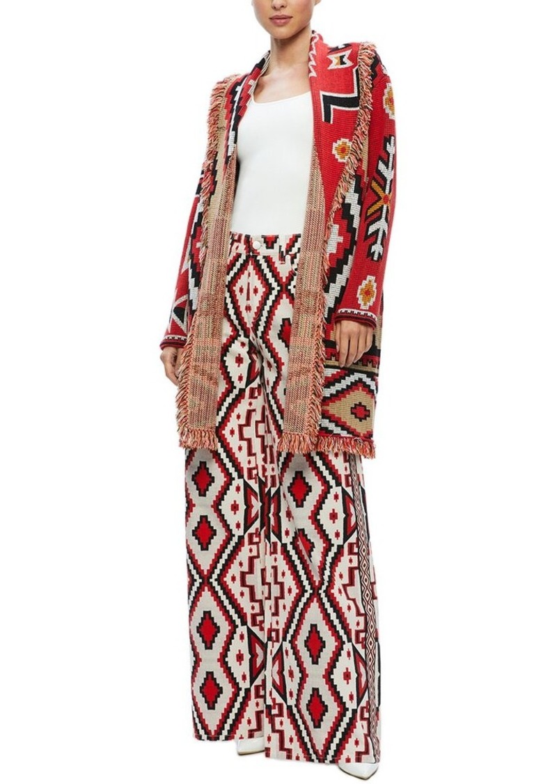 alice + olivia Astrid Shawl Collar Long Cardigan