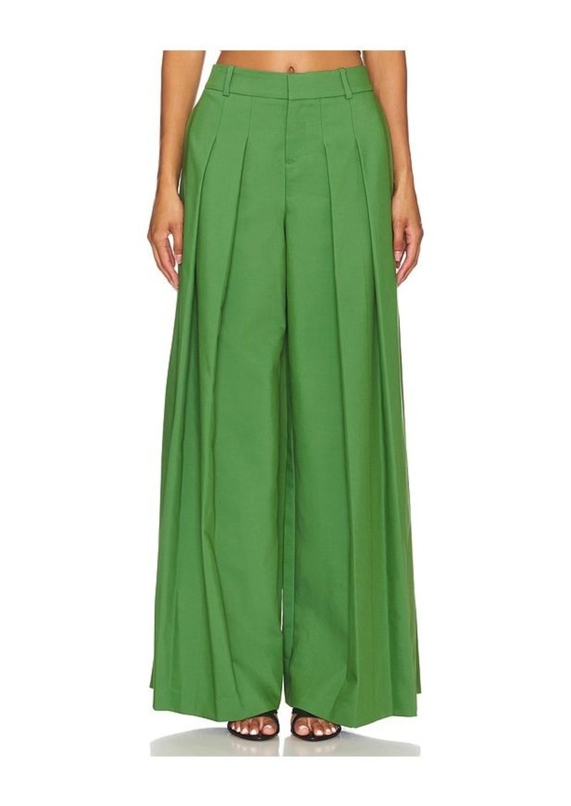 Alice + Olivia Blaire Ultra Low Rise Pleated Pant