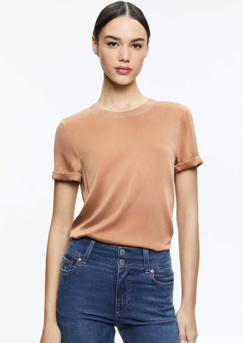 alice + olivia BRADEN DROP SHOULDER TEE