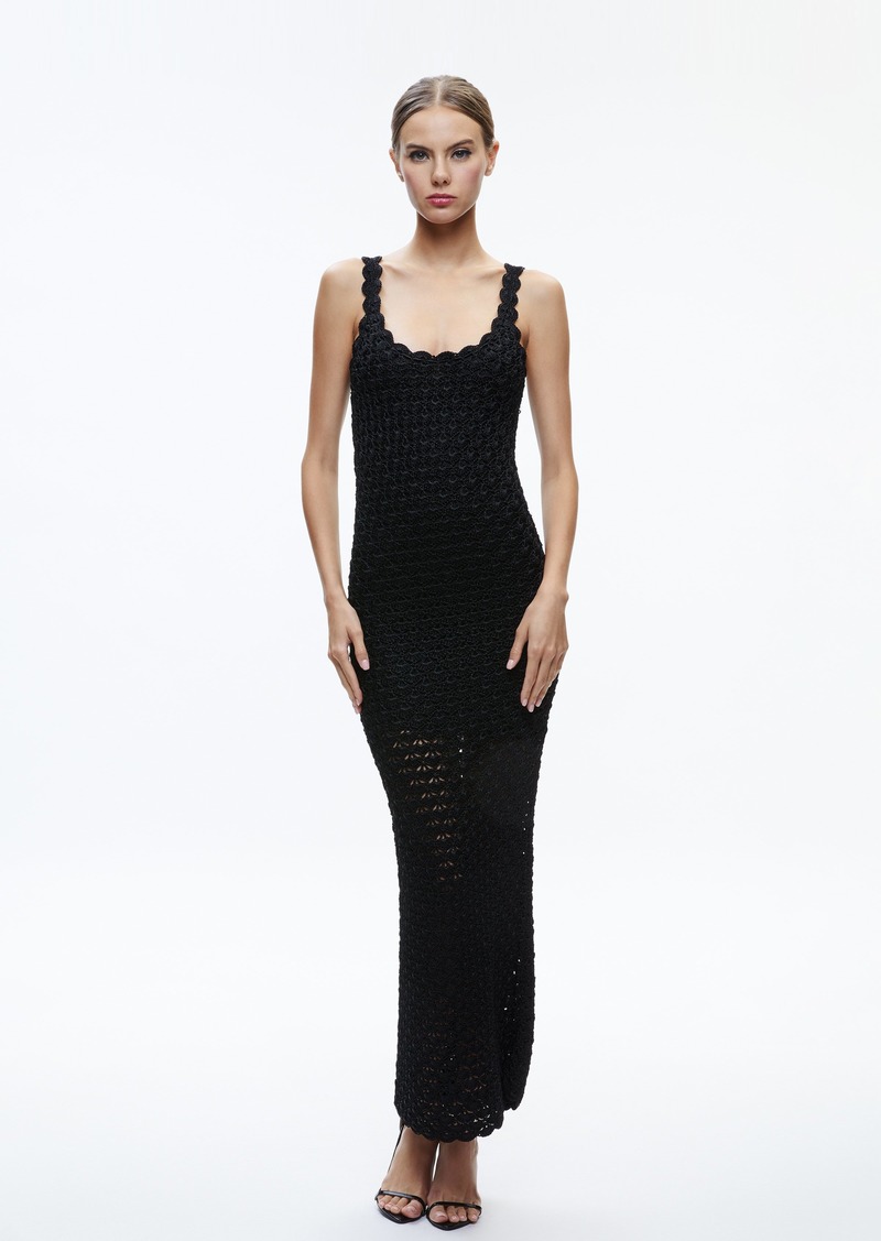 alice + olivia BRAY LUSTER CROCHET DRESS