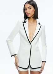 alice + olivia BREANN CONTRAST TRIM BLAZER