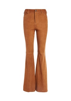 alice + olivia BRENT HIGH WAISTED SUEDE PANT