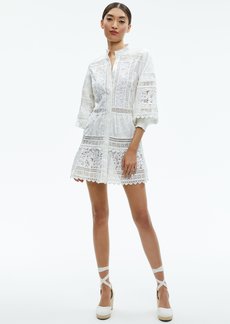 alice + olivia CAILIN TUNIC TIERED MINI DRESS