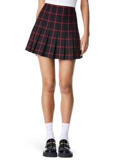 Alice + Olivia Carter Plaid Pleated Miniskirt