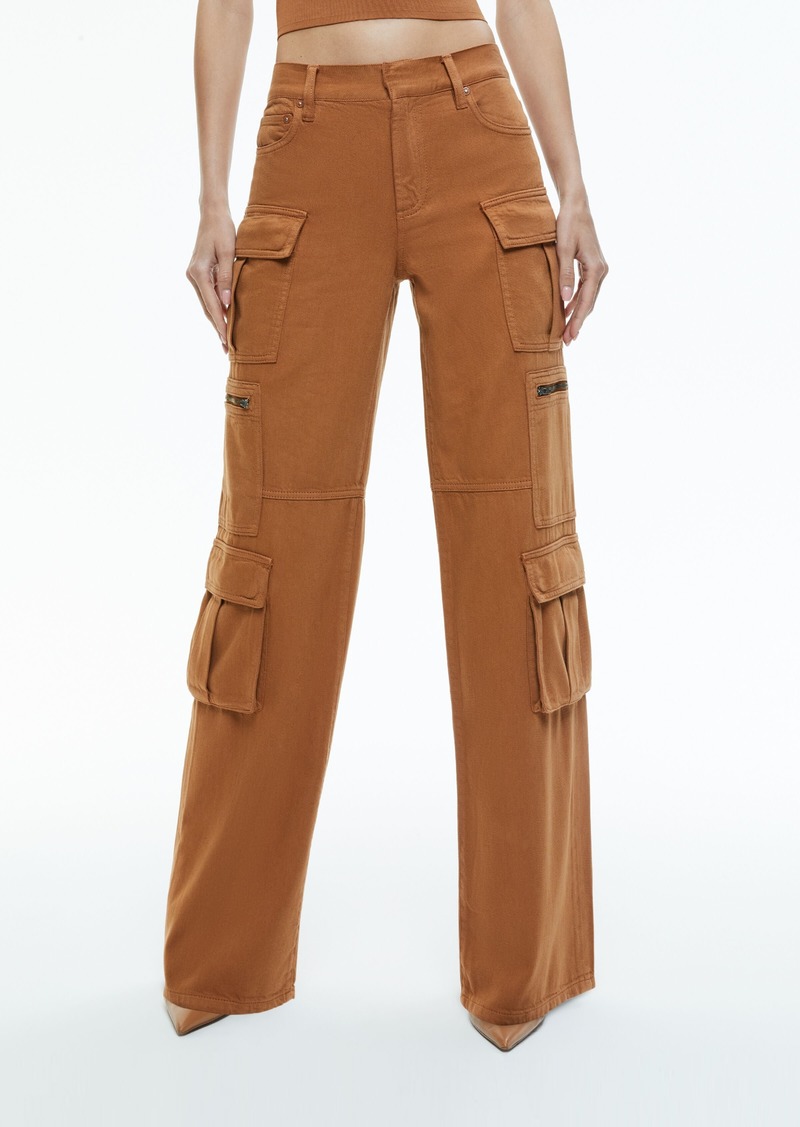 alice + olivia CAY BAGGY DENIM CARGO PANT