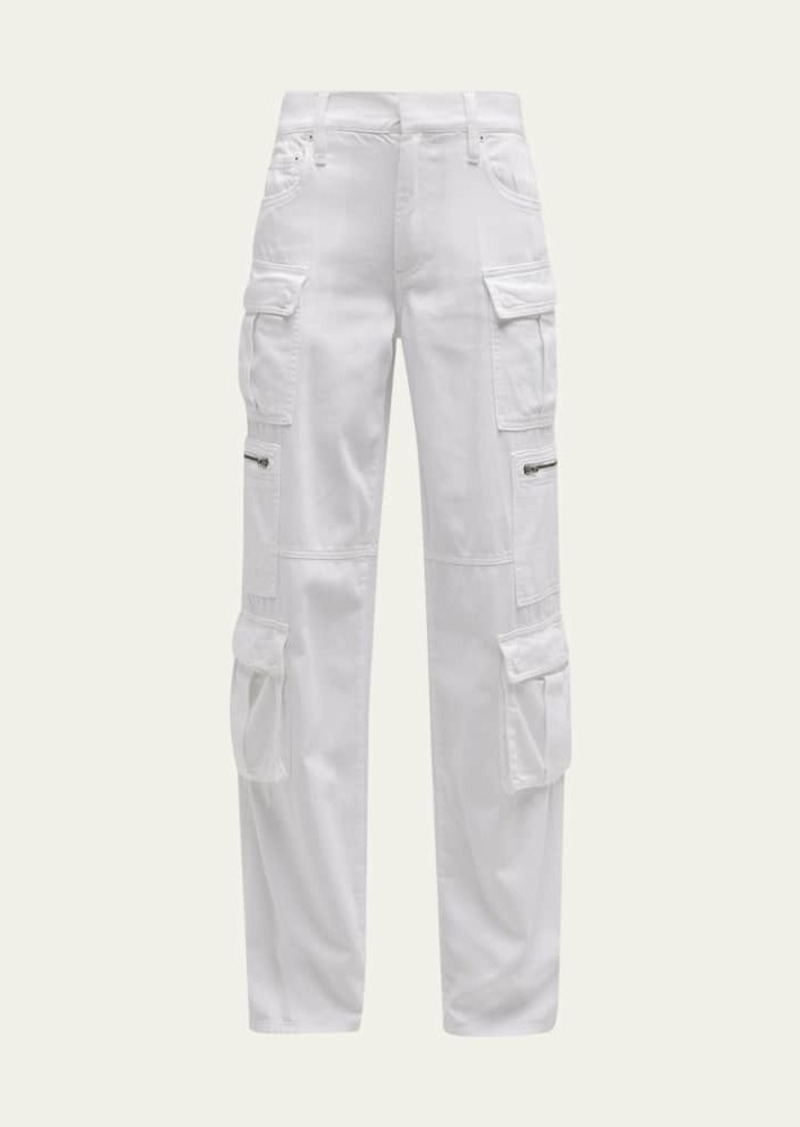 Alice + Olivia Cay Baggy Denim Cargo Pants