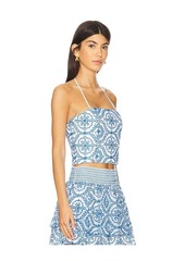 Alice + Olivia Ceresi Tie Halter Bandeau Top