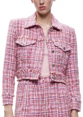 alice + olivia Chloe Tweed Cropped Jacket