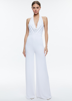 alice + olivia COLBY COWL NECK OPEN BACK JUMPSUIT