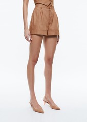 alice + olivia CONRY LINEN PLEATED CUFF SHORT