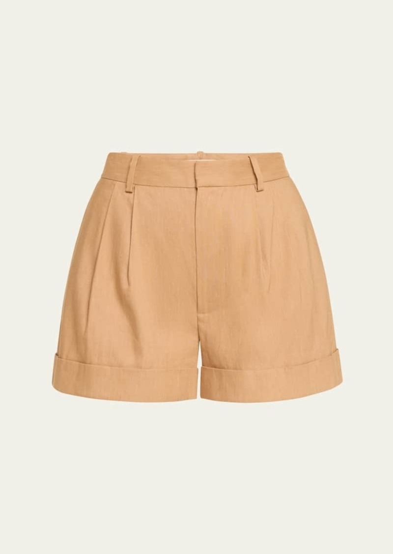 Alice + Olivia Conry Pleated Cuff Shorts