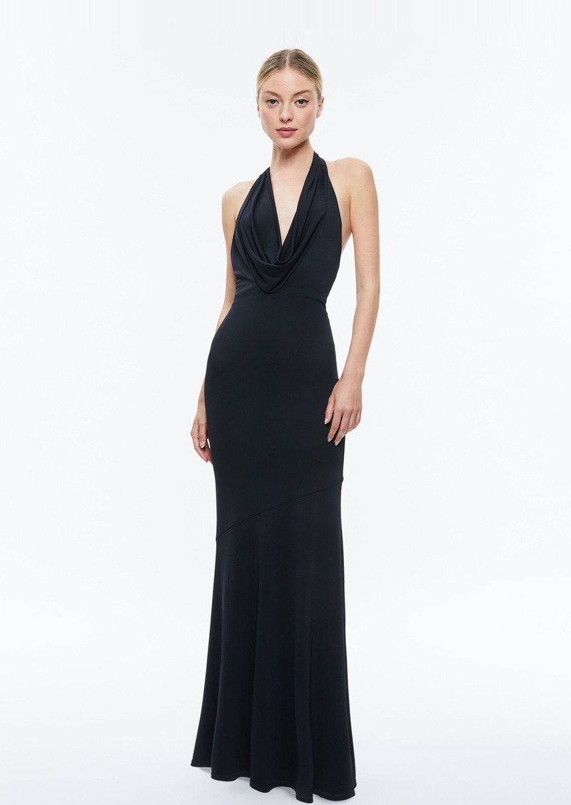 alice + olivia DANI DEEP COWL MAXI DRESS