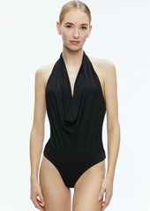 alice + olivia DANI HALTER DEEP COWL NECK BODYSUIT