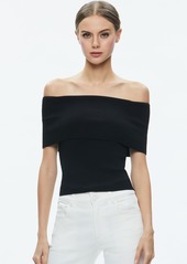 alice + olivia DOLAN FOLDOVER SLEEVELESS PULLOVER