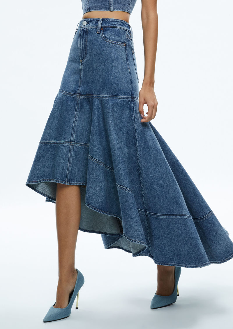 alice + olivia DONELLA HIGH LOW SKIRT