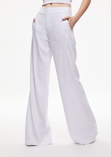 alice + olivia DYLAN HIGH WAISTED LINEN WIDE LEG PANT