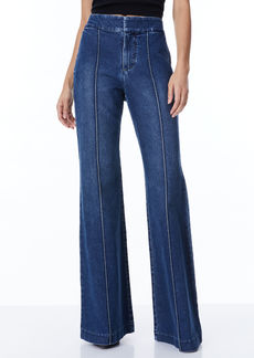 alice + olivia DYLAN HIGH WAISTED WIDE LEG JEAN