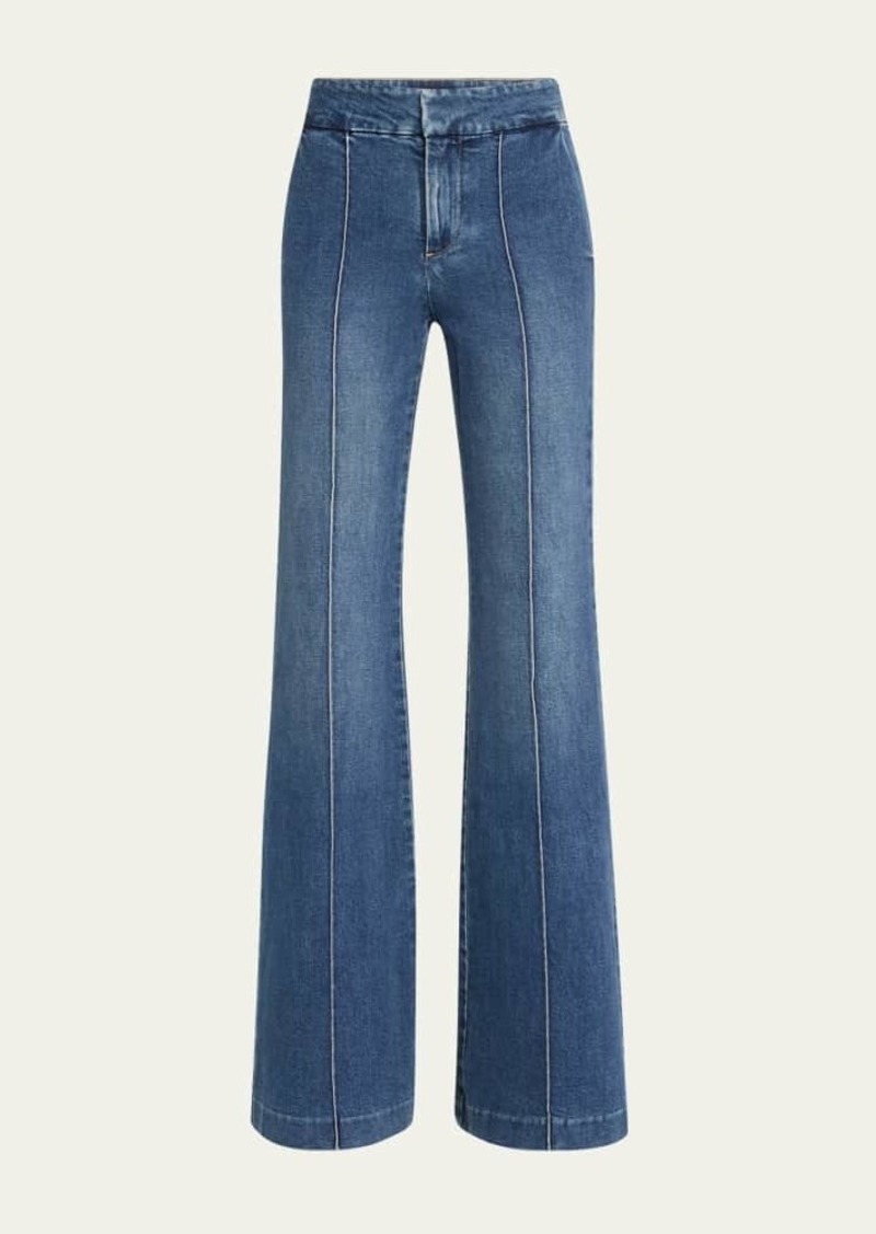 Alice + Olivia Dylan High Waisted Wide-Leg Jeans