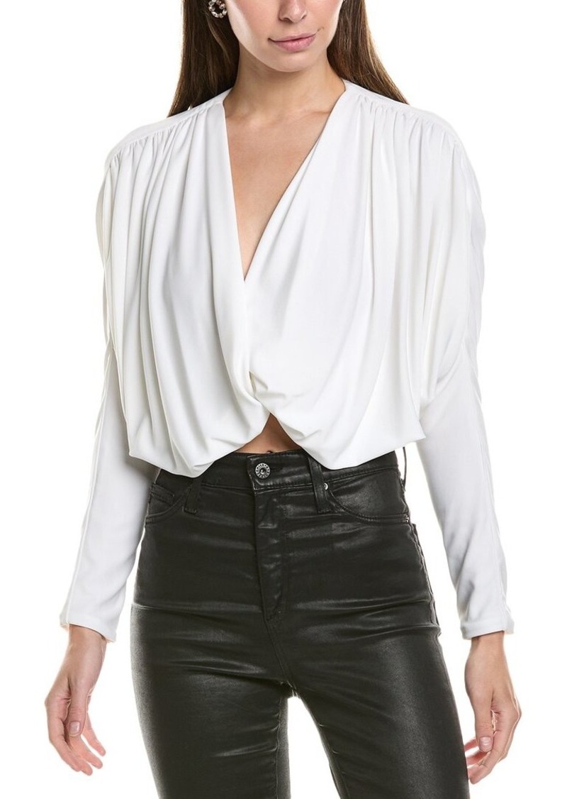 alice + olivia Elda Twist Crop Top