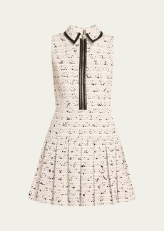 Alice + Olivia Ellis Tweed Box Pleat Dress