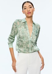 alice + olivia ELOISE BUTTON DOWN BLOUSE