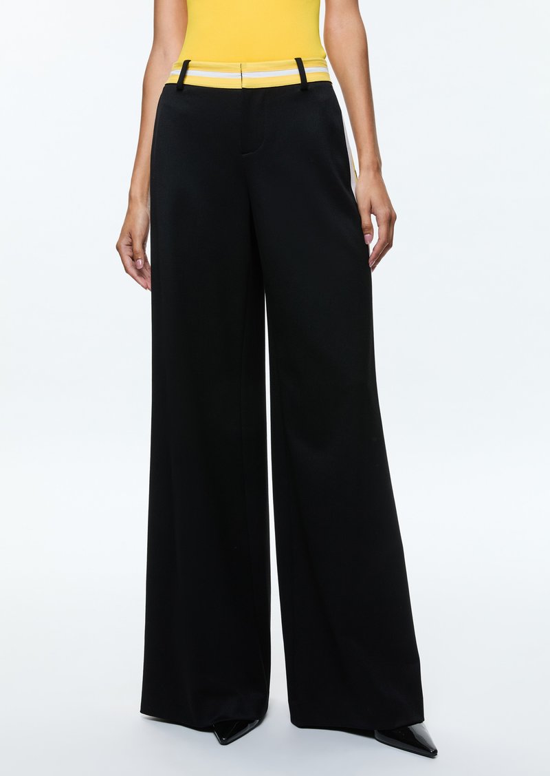 alice + olivia ERIC LOW RISE PANT WITH SIDE STRIPE