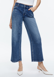 alice + olivia ERNIE CROPPED LOW RISE BUCKLE BACK BAGGY JEAN