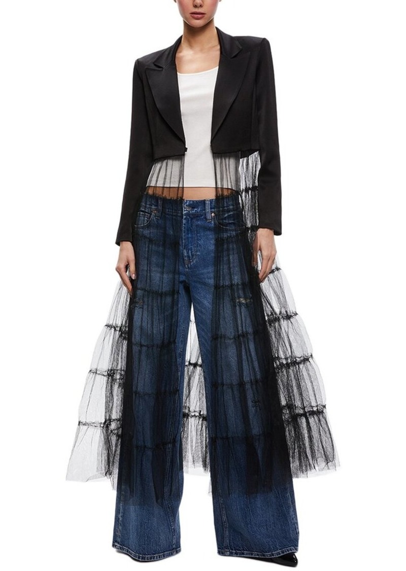 alice + olivia Everly Drama Tulle Blazer