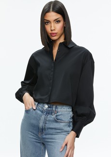 alice + olivia FINELY HIGH-LOW BLOUSE
