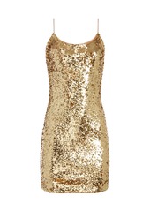 alice + olivia GISELLE SEQUIN FITTED MINI DRESS
