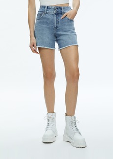 alice + olivia HAN HIGH RISE WIDE WAISTBAND SHORT