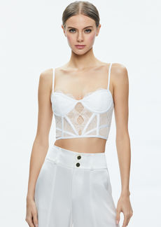 alice + olivia IZZY LACE BUSTIER TOP