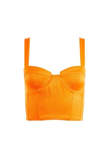 alice + olivia JEANNA BUSTIER CROPPED TOP