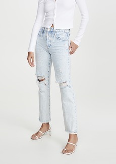 alice and olivia rainbow button jeans