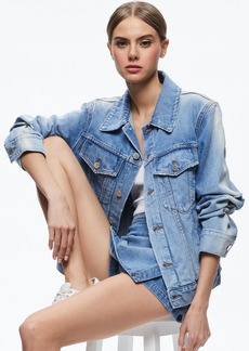 alice + olivia JEFF OVERSIZED DENIM JACKET