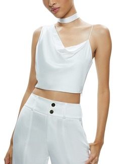 alice + olivia Jena Asymmetrical Draped Scarf Top