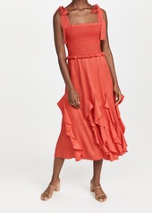 alice + olivia Jocelyn Midi Dress with Bow Strap