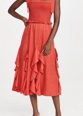 alice + olivia Jocelyn Midi Dress with Bow Strap