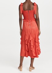 alice + olivia Jocelyn Midi Dress with Bow Strap