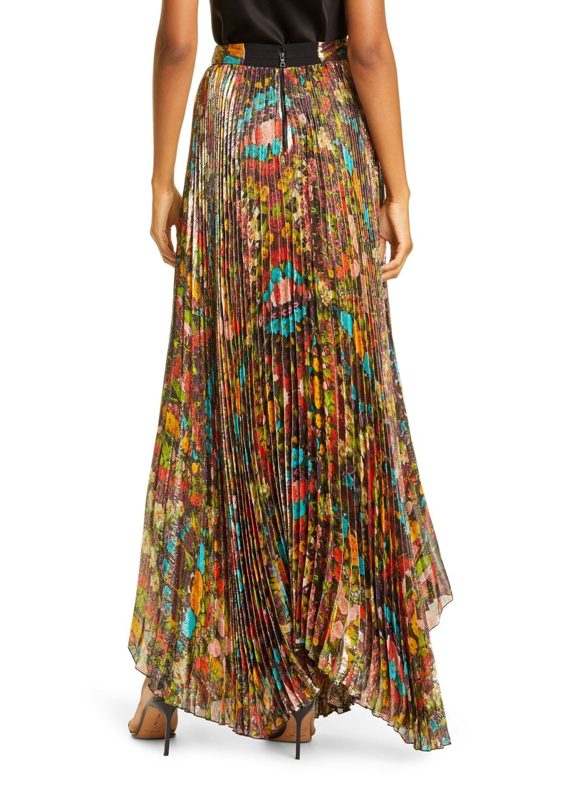 katz sunburst pleated maxi skirt