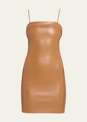 Alice + Olivia Kelly Vegan Leather Mini Dress