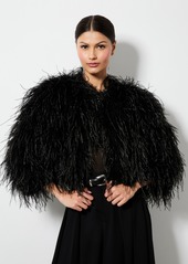 alice + olivia KIDMAN FEATHERED BOXY JACKET