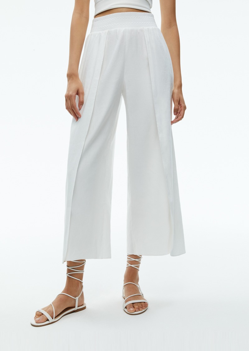 alice + olivia LARISSA LINEN PULL UP PANT