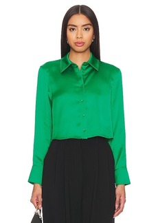 Alice + Olivia Leon Crop Button Down